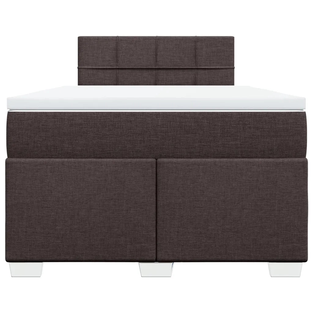Giroletto a Molle con Materasso Marrone Scuro 120x200cm Tessuto 3288158