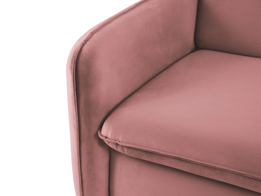 Cosmopolitan Design - Divano convertibile "Vienna" 2 posti in velluto rosa 