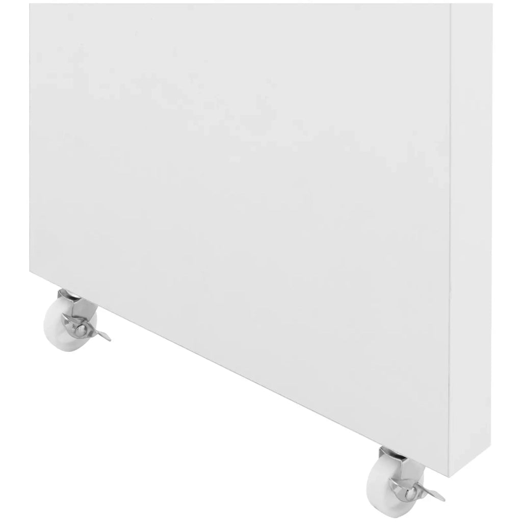Tavolo per manicure 119 x 45 x 77 cm 4 cassetti 6 ruote in gomma MDF bianco 14_0009977