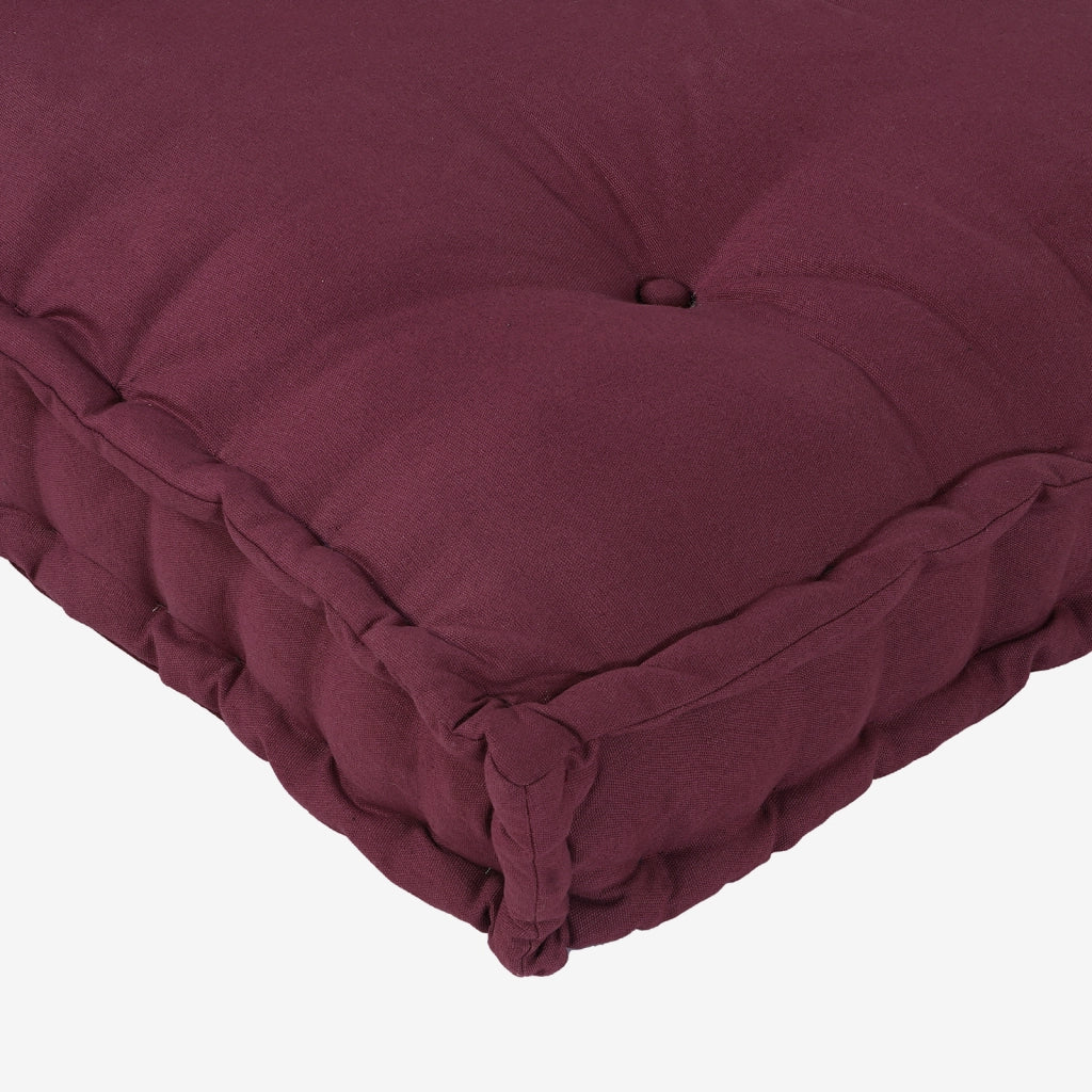 Cuscino per divano a pallet  con supporto lombare in tessuto rosso