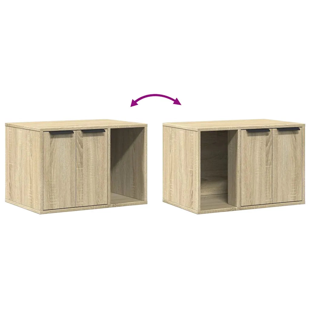 Recinto Lettiera Gatti Rovere Sonoma 60x40x40 cm in Truciolato 857726