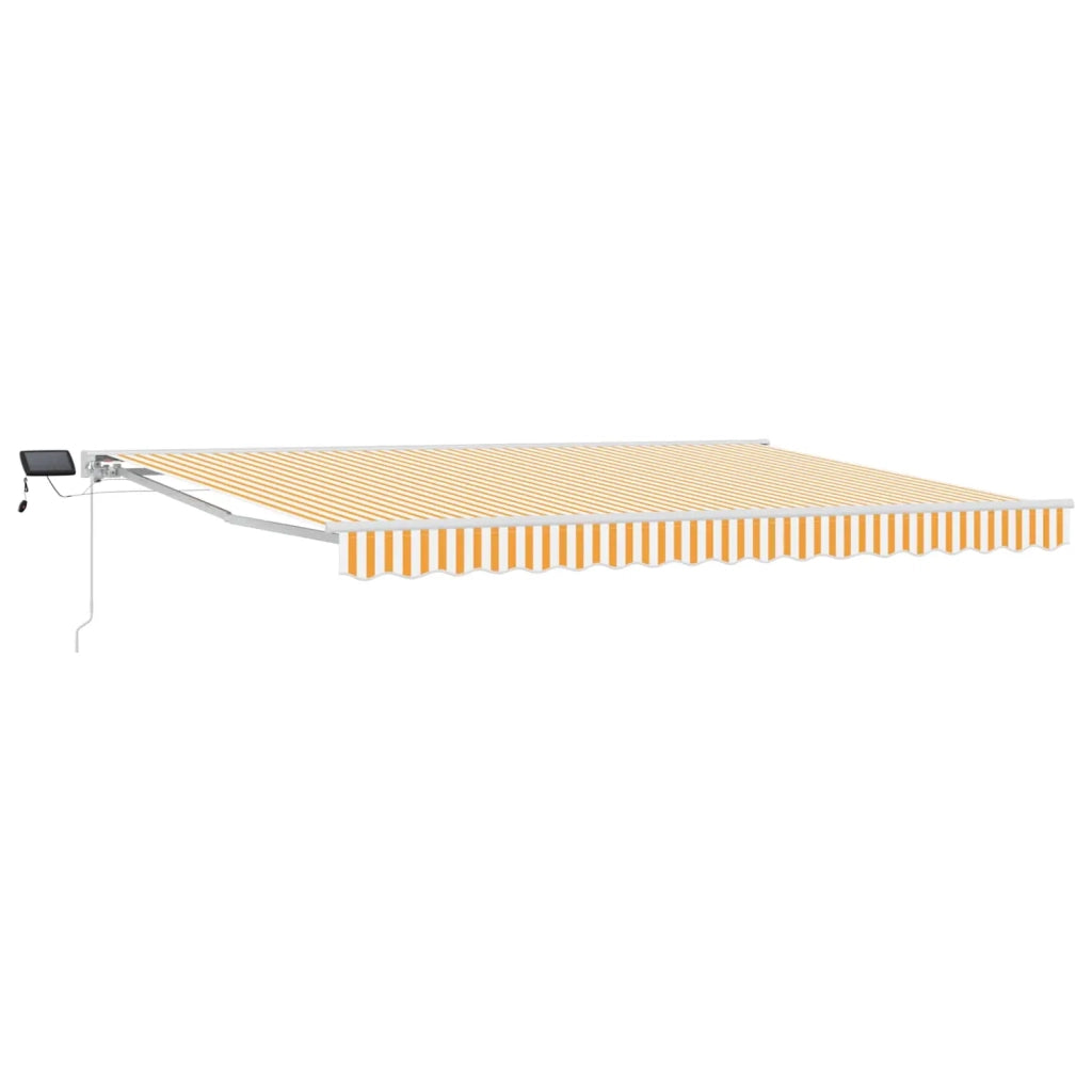 Cornice per Tenda Manuale con LED Giallo e Bianco 4 × 3,5 m 3420631