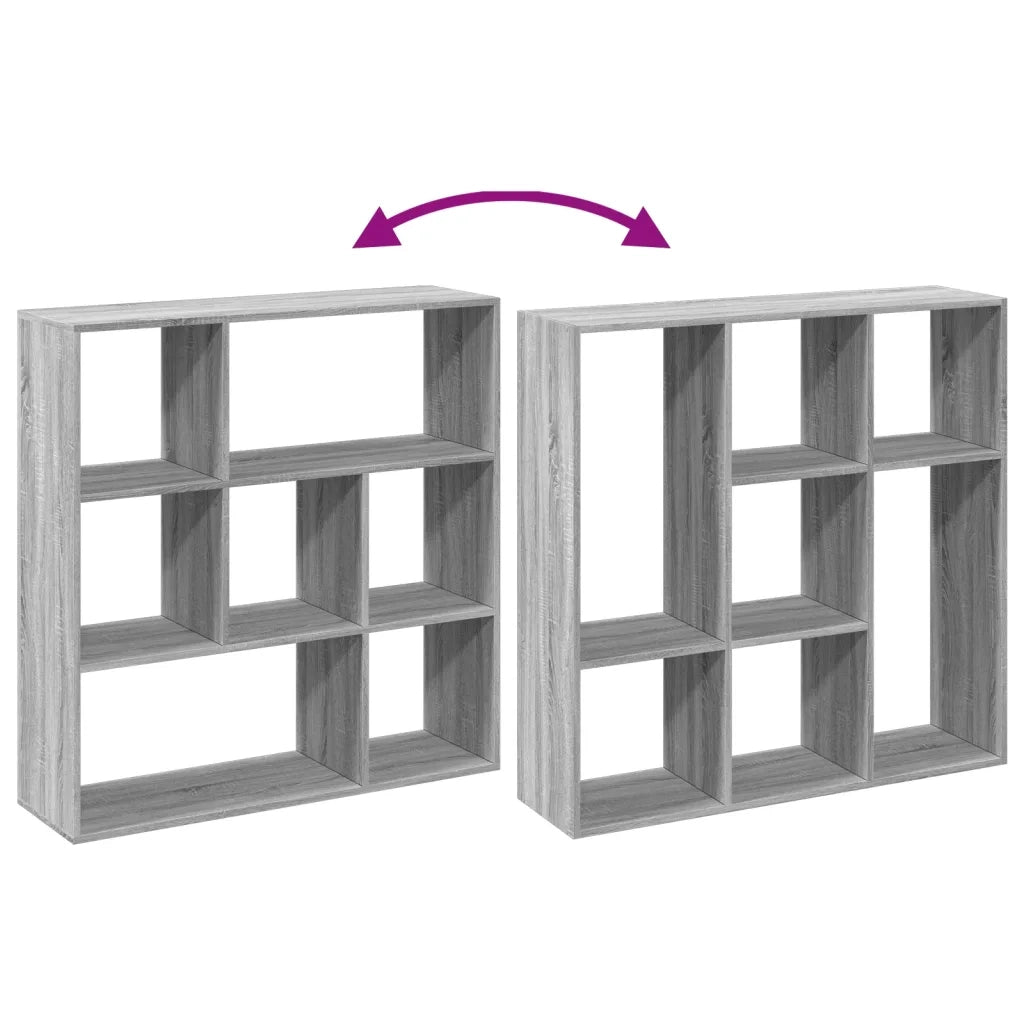 Libreria Divisorio-Scaffale per Libri-Mobile di Stoccaggio Grigio Sonoma 102x29x103,5 cm in Truciolato