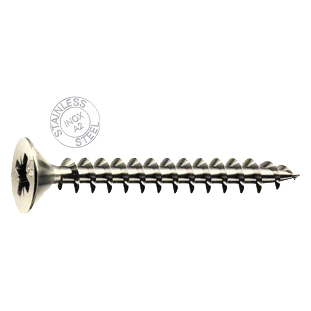 VITE PER LEGNO T.S.P. INOX 'PANELVIT' TSP mm 3,5 x 20 - 2 centinaio - MUSTAD