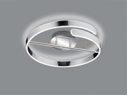 PARMA PLAFONIERA LED 37W 4500lm, 4000K  CROMO CON DIMMERAZIONE AD INTERRUTTORE D.50CM