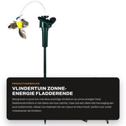 Giardino per Farfalle alimentato da energia solare - Fluttuante Colibrì - Decorazione per Giardino - Statua per Esterno - Ambientalmente Piovane - Materiale di Alta Qualità