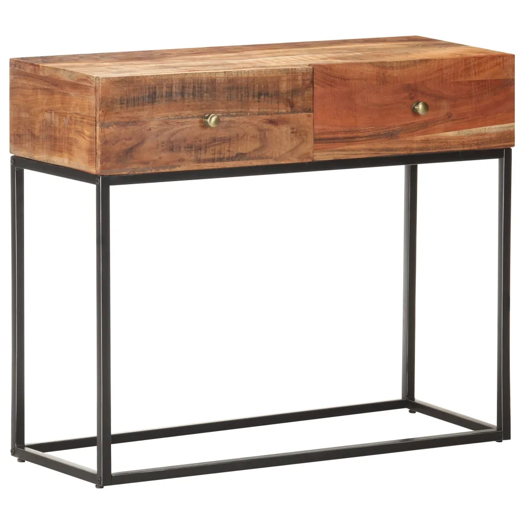 Tavolo Consolle 90x35x75 cm in Legno Grezzo di Acacia 320917