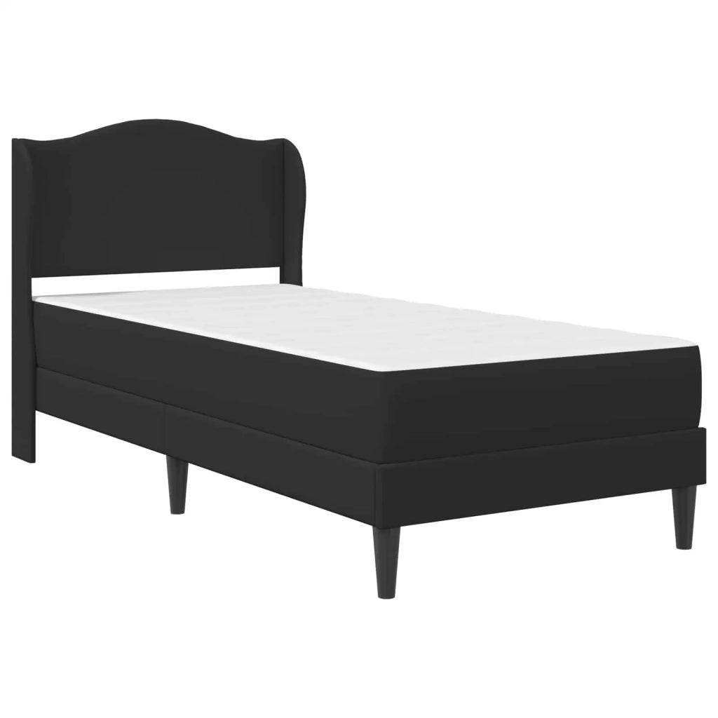 Struttura del letto con testiera Nero 90 x 190 cm Similpelle 3415137