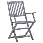 Sedie da Giardino Pieghevoli 4 pz in Legno Massello d'Acacia 46334