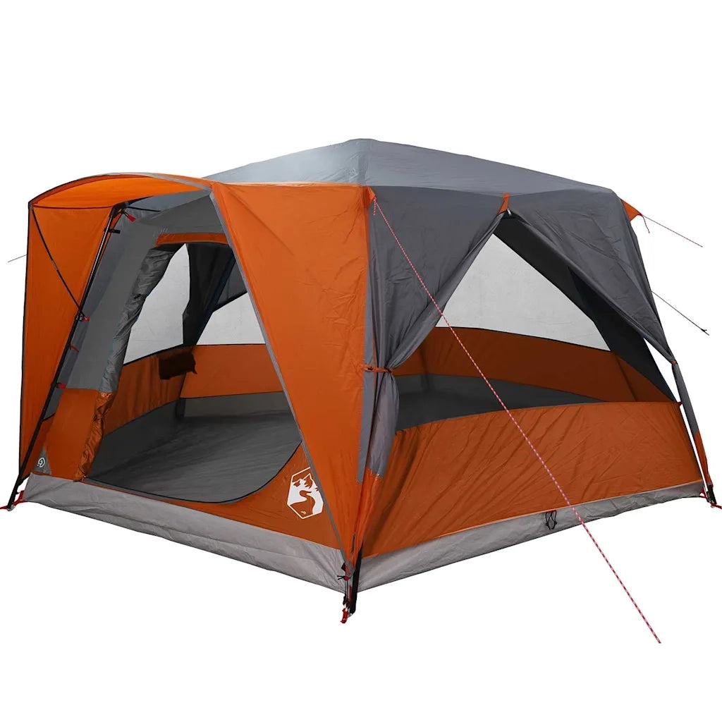 Tenda Cabina 7-Persone Grigio e arancione 400 x 350 x 212 cm