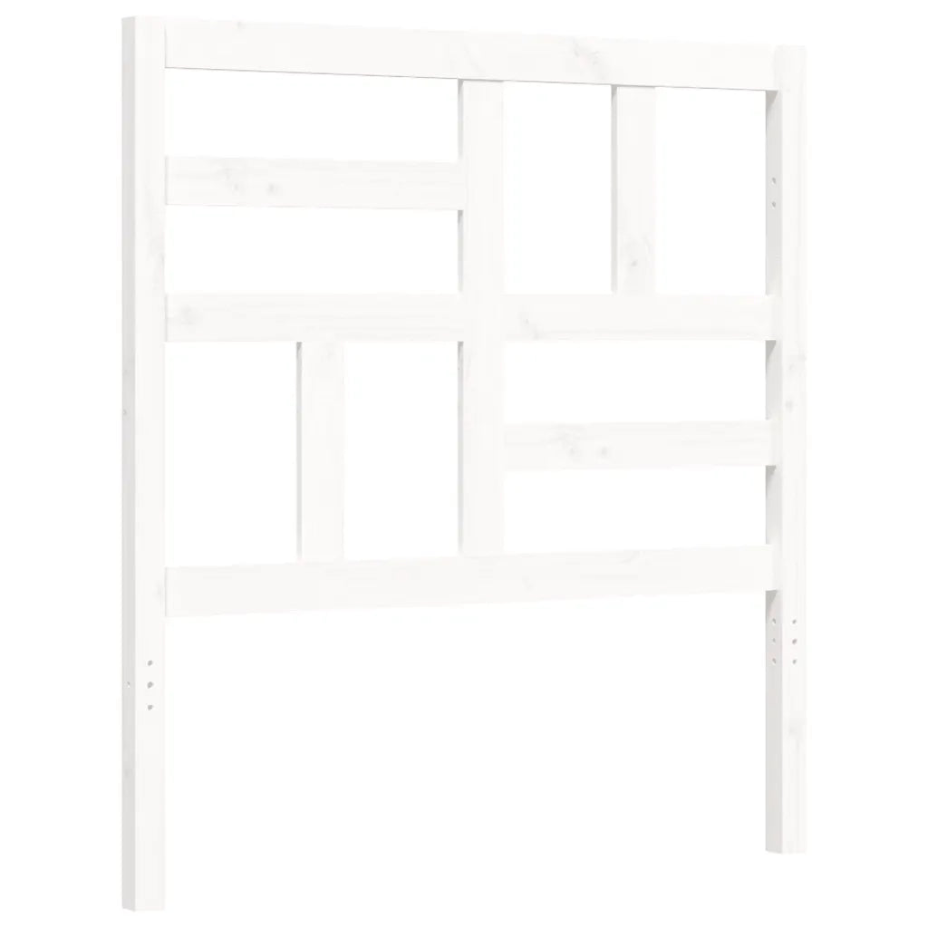 vidaXL Giroletto con Testiera Bianco 100x200 cm in Legno Massello
