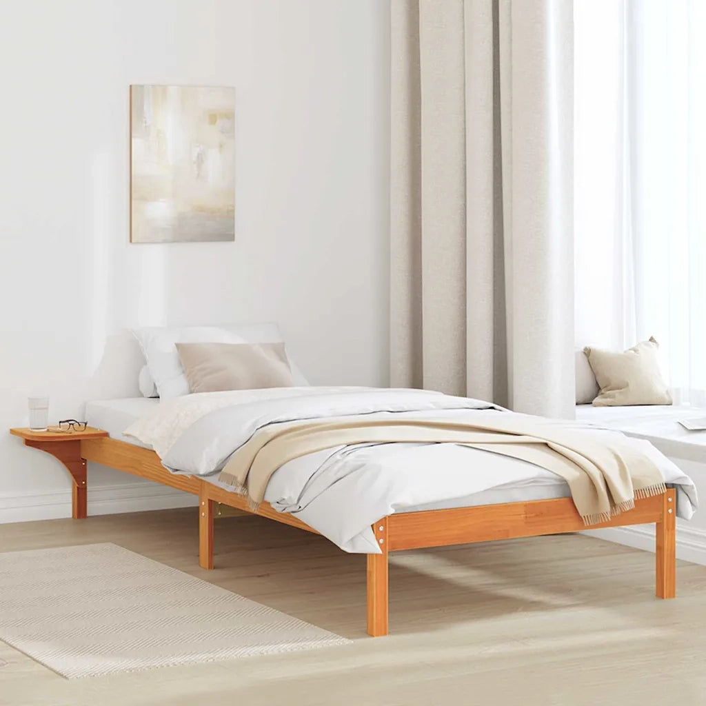 Struttura del letto Marrone cerato 100 x 200 cm Pino massello 873204