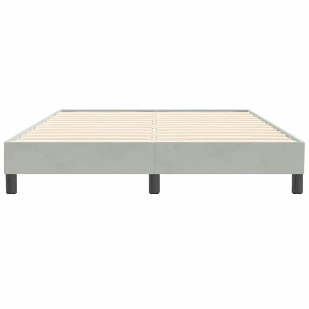 Giroletto senza Materasso Grigio Chiaro 140x210 cm Velluto 4101355
