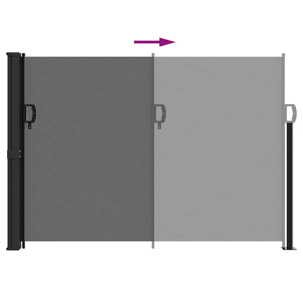 Tenda da Sole Laterale Retrattile-Tenda parasole per balcone antracite 140x500 cm
