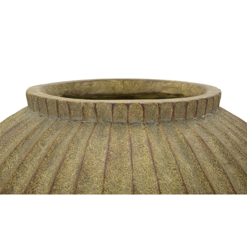 Vaso Decorativo VKH821, Verde, Poliresina, 40x40x26,5 cm