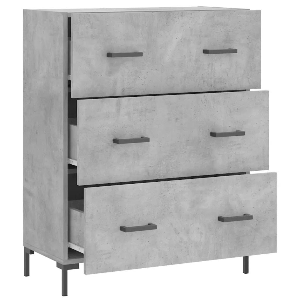 Credenza-Buffet-Armadio da cucina Grigio Cemento 69,5x34x90 cm in Legno Multistrato 462228