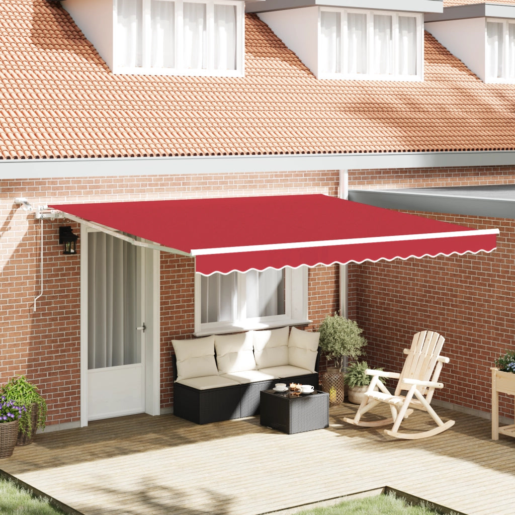 Tenda Retrattile Automatica con LED Rossa 400x300 cm