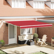 Tenda Retrattile Automatica con LED Rossa 400x300 cm