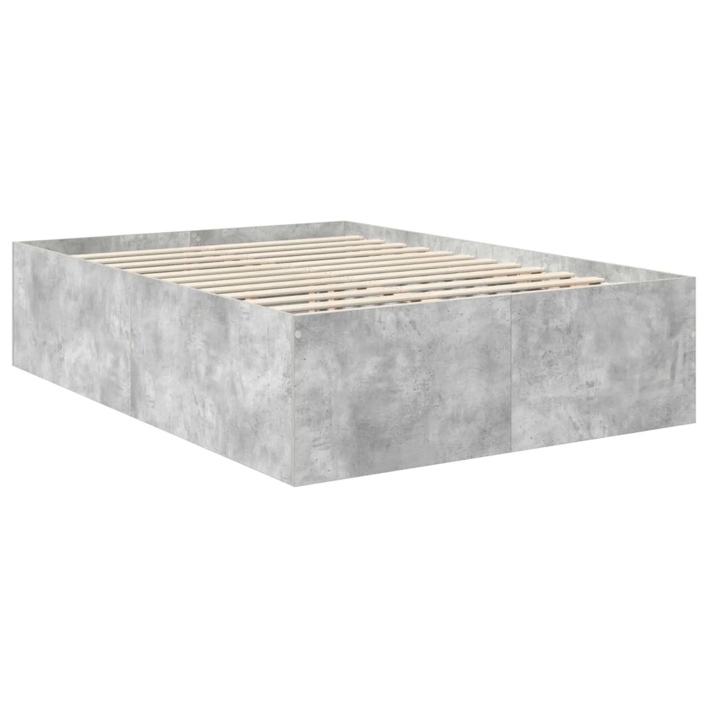 Struttura del letto con testiera Grigio cemento 150 x 200 cm