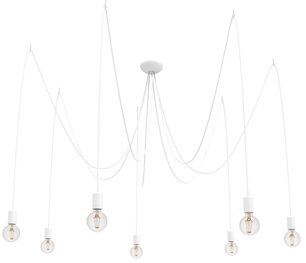 Lampadario sospeso Nowodvorski Spider bianco 7xE27 Ø300cm moderno