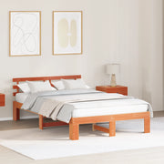Letto in Legno di Pino Marrone Cerato Legno Massello 120 x 190 cm