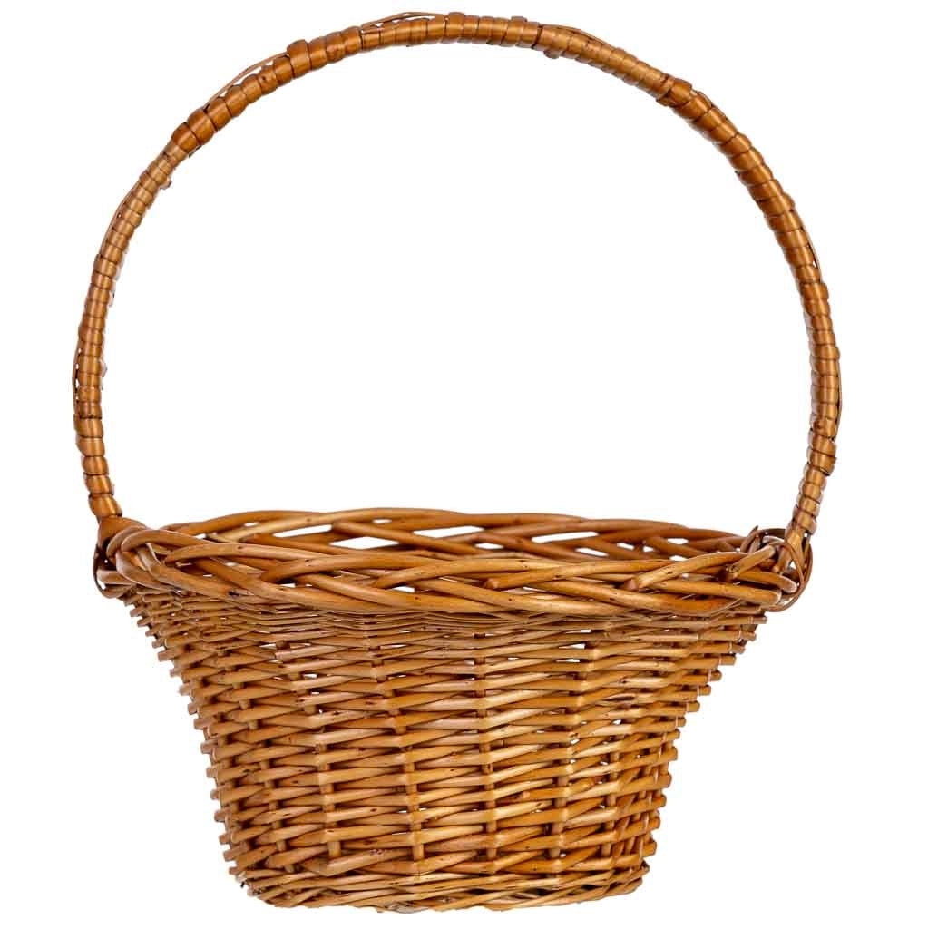 Cesto in vimini marrone 21x21x11/26h cm