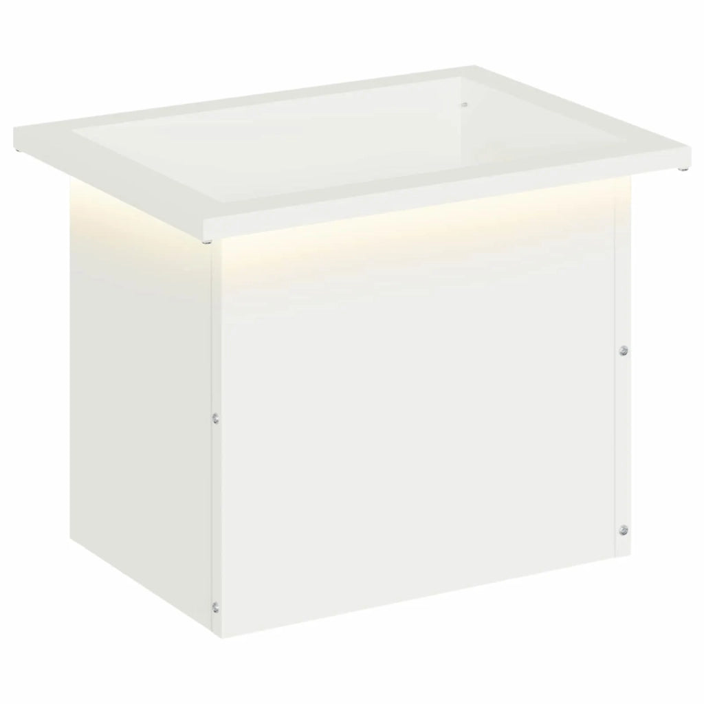 Fioriera da giardino con LED Bianco 30 x 40 x 30 cm Acciaio 8008072