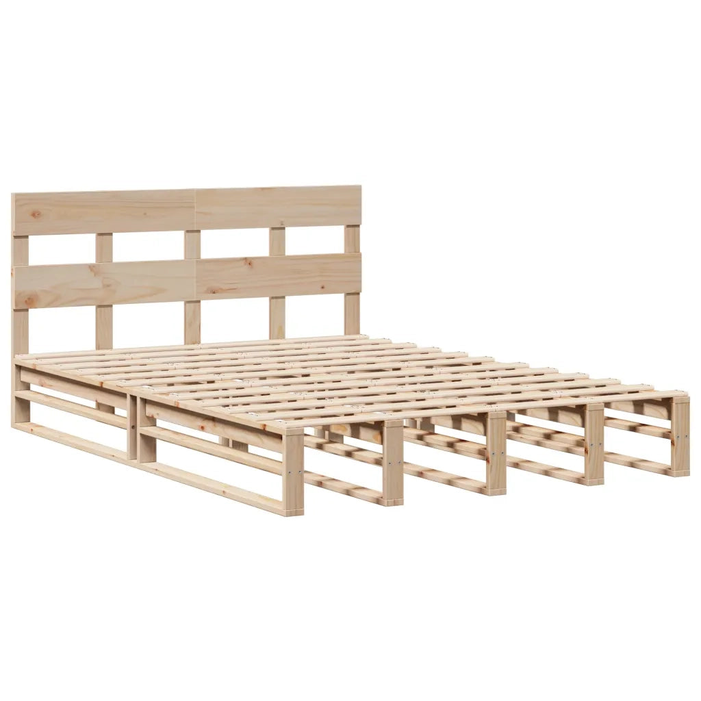 Letto senza Materasso 135x190 cm in Legno Massello di Pino 3302312