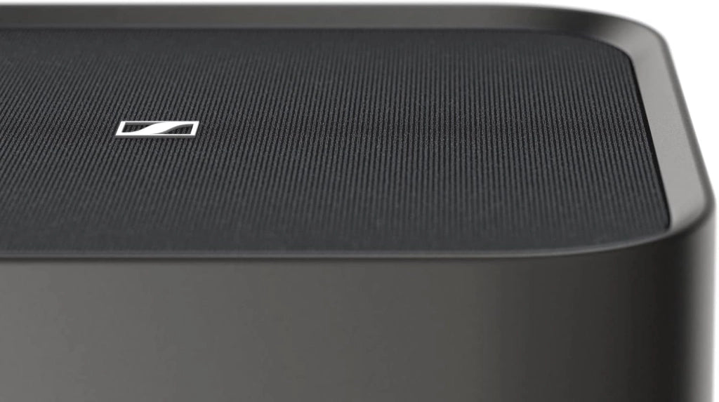 Sennheiser AMBEO Sub per TV e musica - Audio surround 3D immersivo - Bassi profondi fino a 27 Hz - Subwoofer da 8" con amplificatore di classe D da 350 W - Per prodotti Soundbar AMBEO