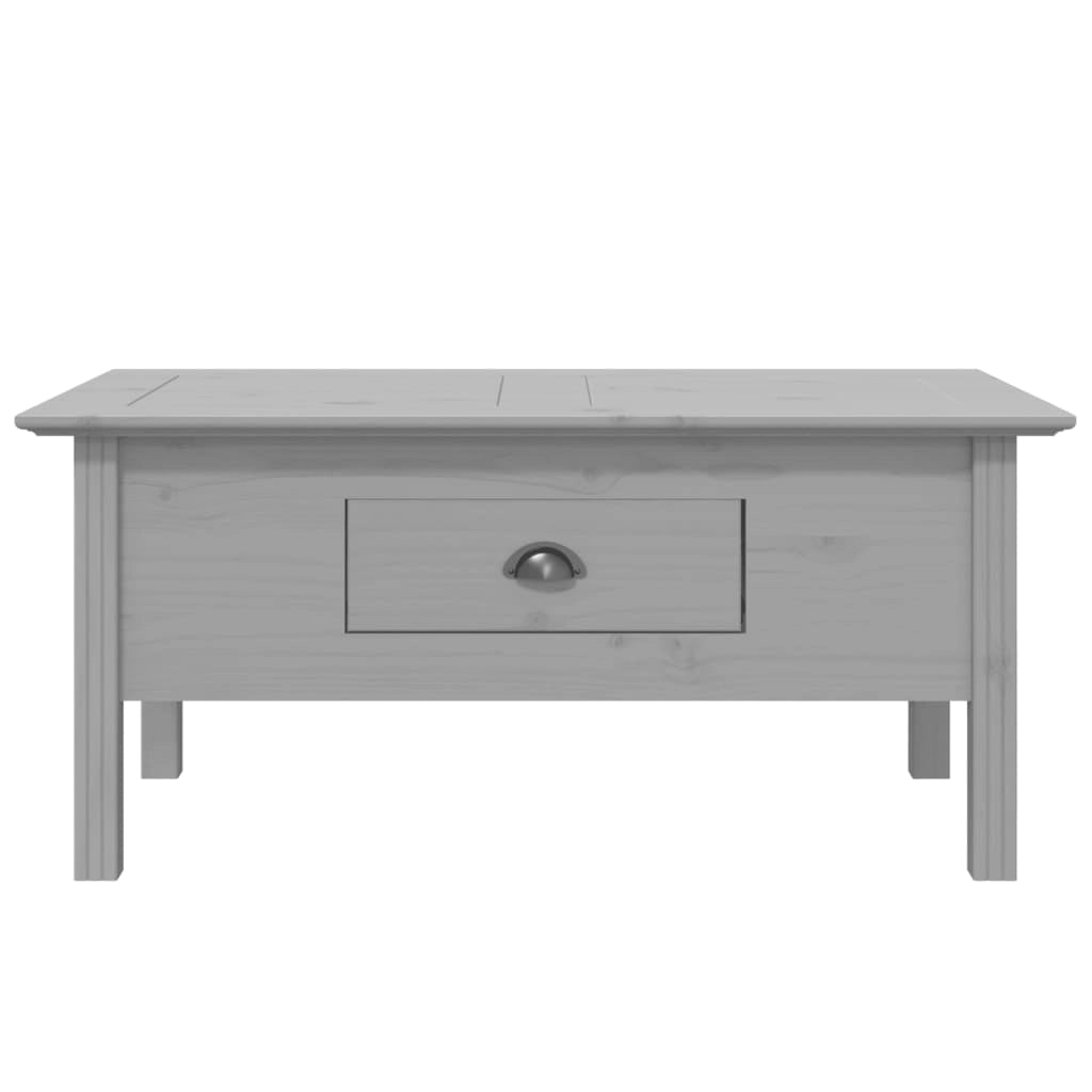 Tavolino da Salotto BODO 100x55x45cm Legno Massello Pino Grigiocod mxl 128183