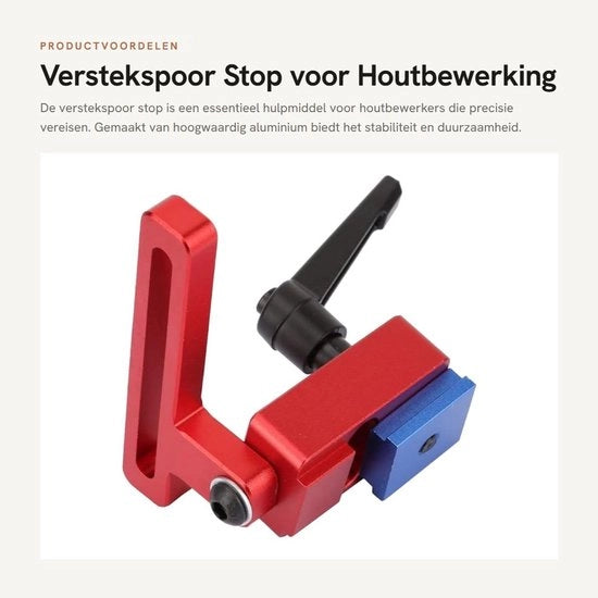 Stop per interstizio in alluminio - Strumento per la lavorazione del legno - Limite di precisione della lunghezza - Resistente e duraturo - 30 tipo - Attrezzo manuale - Stop per lavorazione del legno