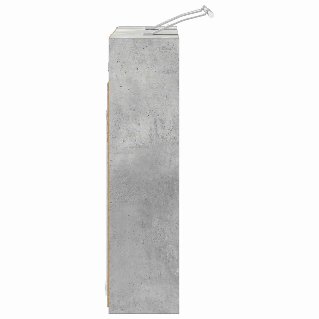 Mobiletto per specchio da bagno Grigio cemento