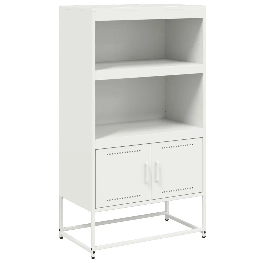 Credenza-Buffet-Armadio da cucina Bianca 68,5x38,5x123,5 cm in Acciaio