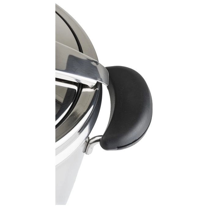 Barazzoni Amelia+ Pentola a Pressione 5 L 22 cm Acciaio Inox 18-10 Induzione Lavastoviglie colore Nero