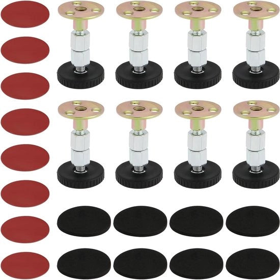 Piedi regolabili per tavoli e mensole con sollevamento 67 mm-87 mm - capacità di carico 200 kg.