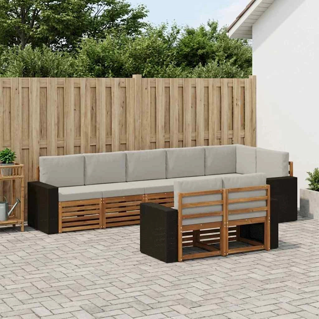 Set di divani da esterno 8 pz Poliestere 3384512