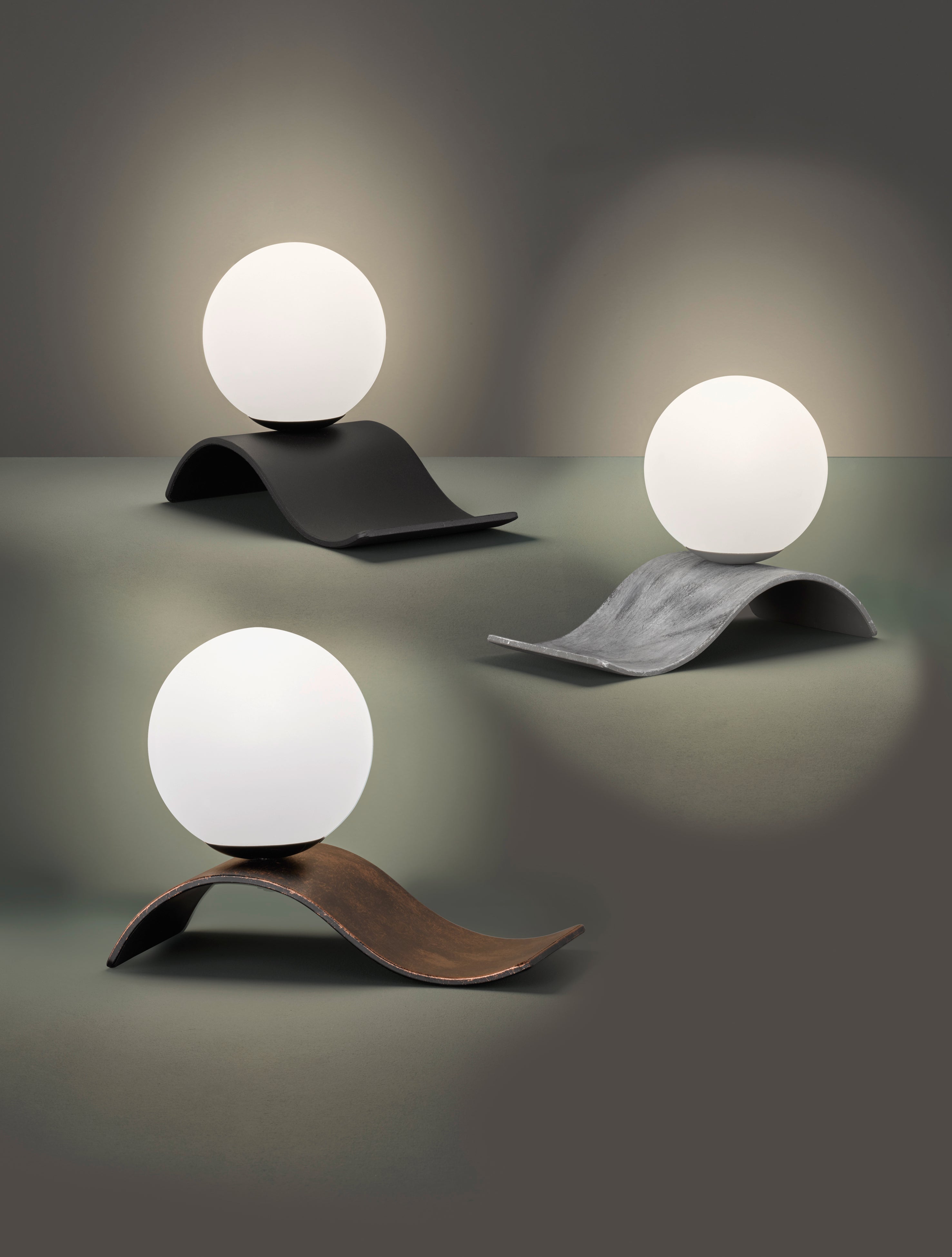 Lampada tavolo da Interno  E14 in Metallo Grigio Antico