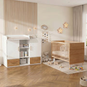 Set cameretta neonato con fasciatoio e lettino regolabile