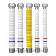 Kit 5 flessibili in acciaio inox AISI316 per installazione caldaia a gas