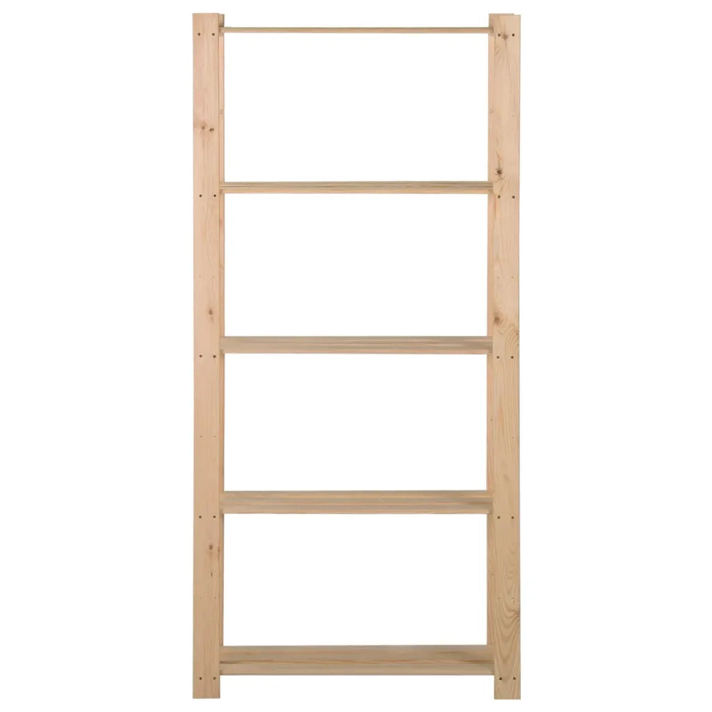 Scaffale a 5 Livelli 80x28,5x170 cm in Legno Massello di Pino 327320