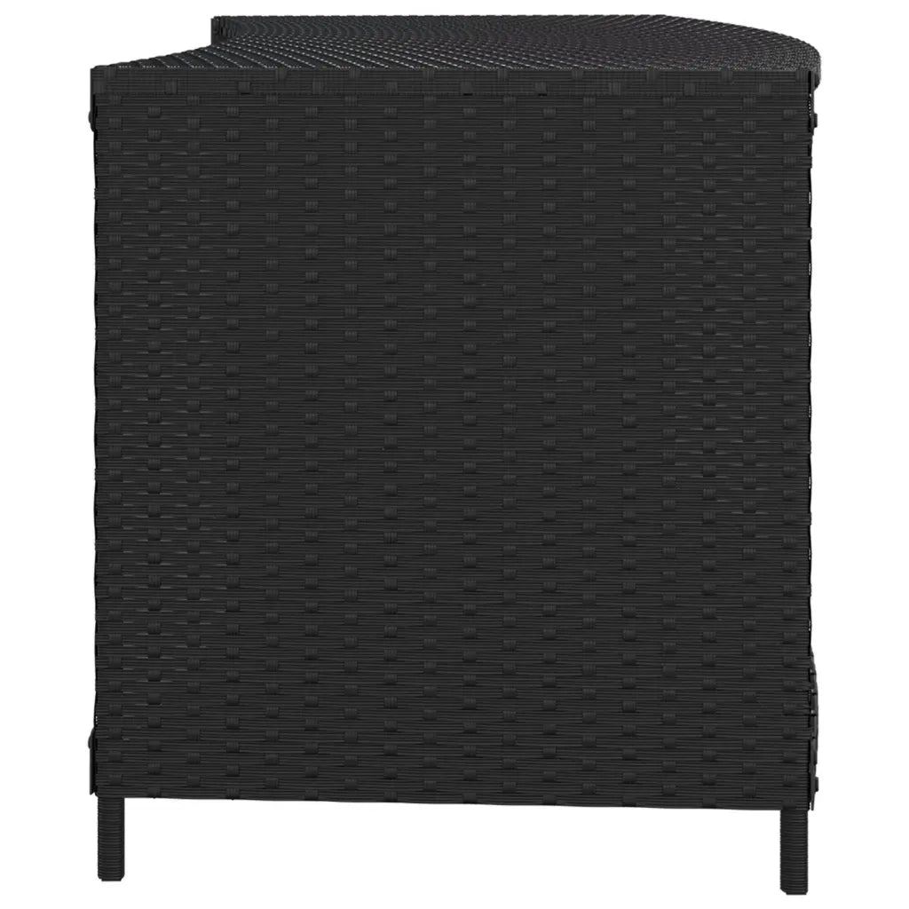 Scaffali Portaoggetti 2 pz in Polyrattan Nero 362264
