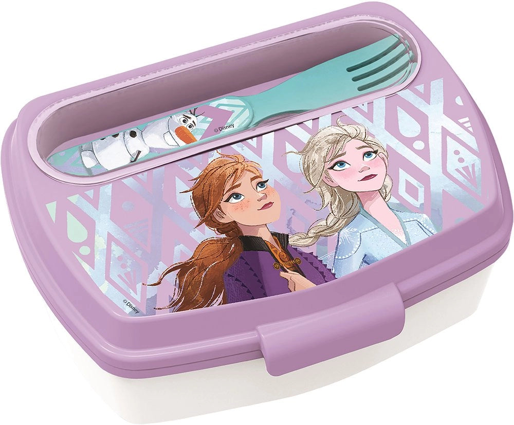 Sandwich box plastica bimbi Disney Frozen con posate