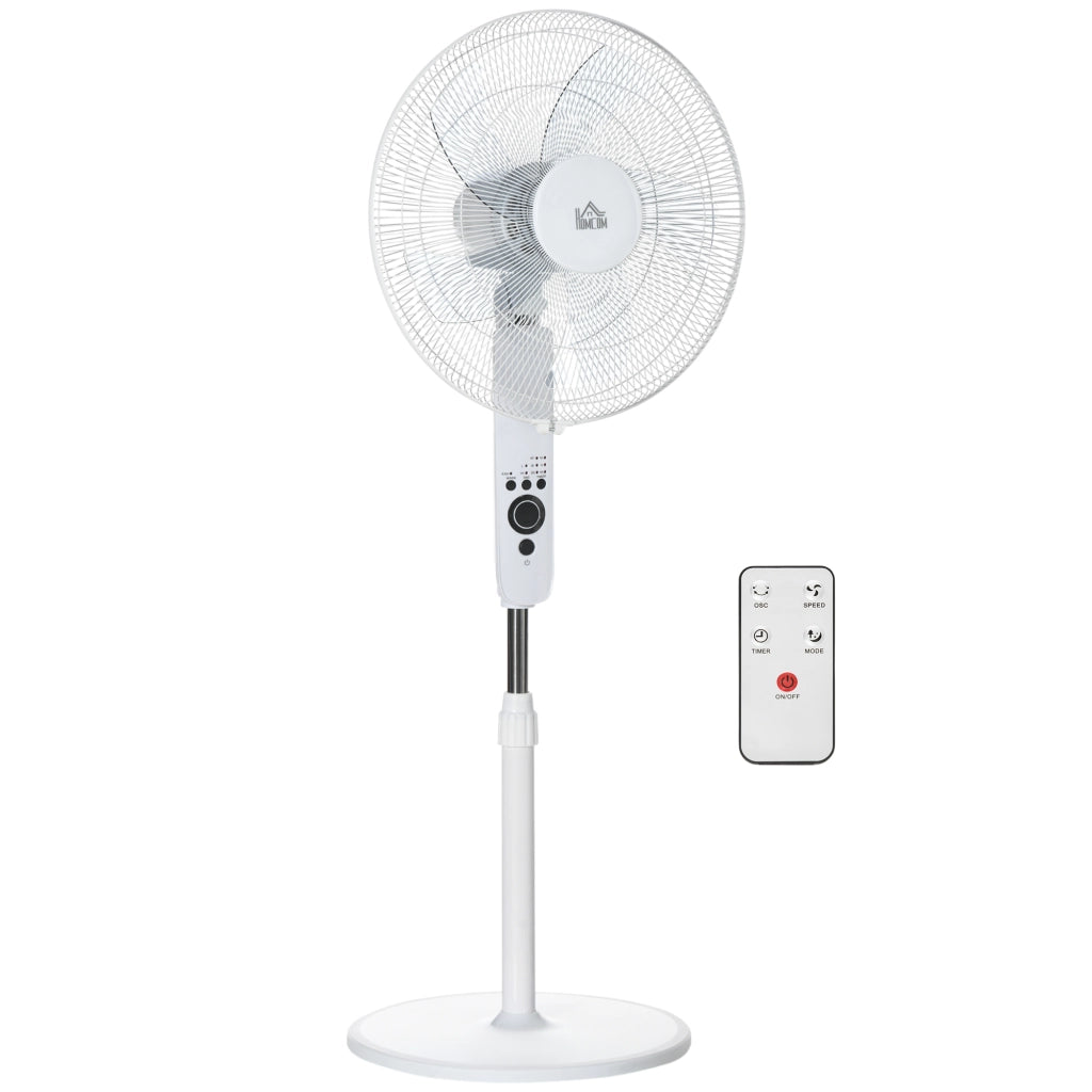 Ventilatore a piantana 45W ¨C zephmum ¨C regolabile 110-124cm, telecomando, 3 velocit¨¤, oscillazione, timer