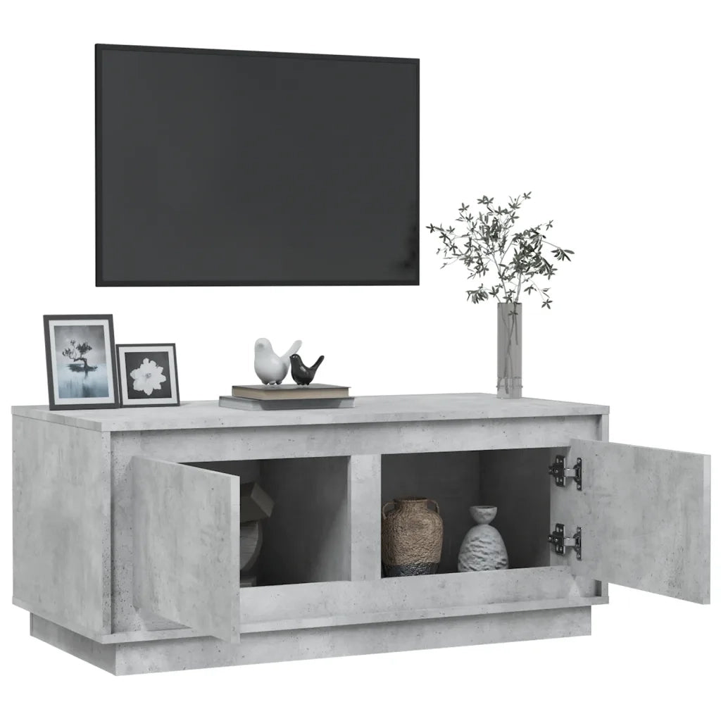 Tavolino Salotto Grigio Cemento 102x50x44 cm Legno Multistrato 819880