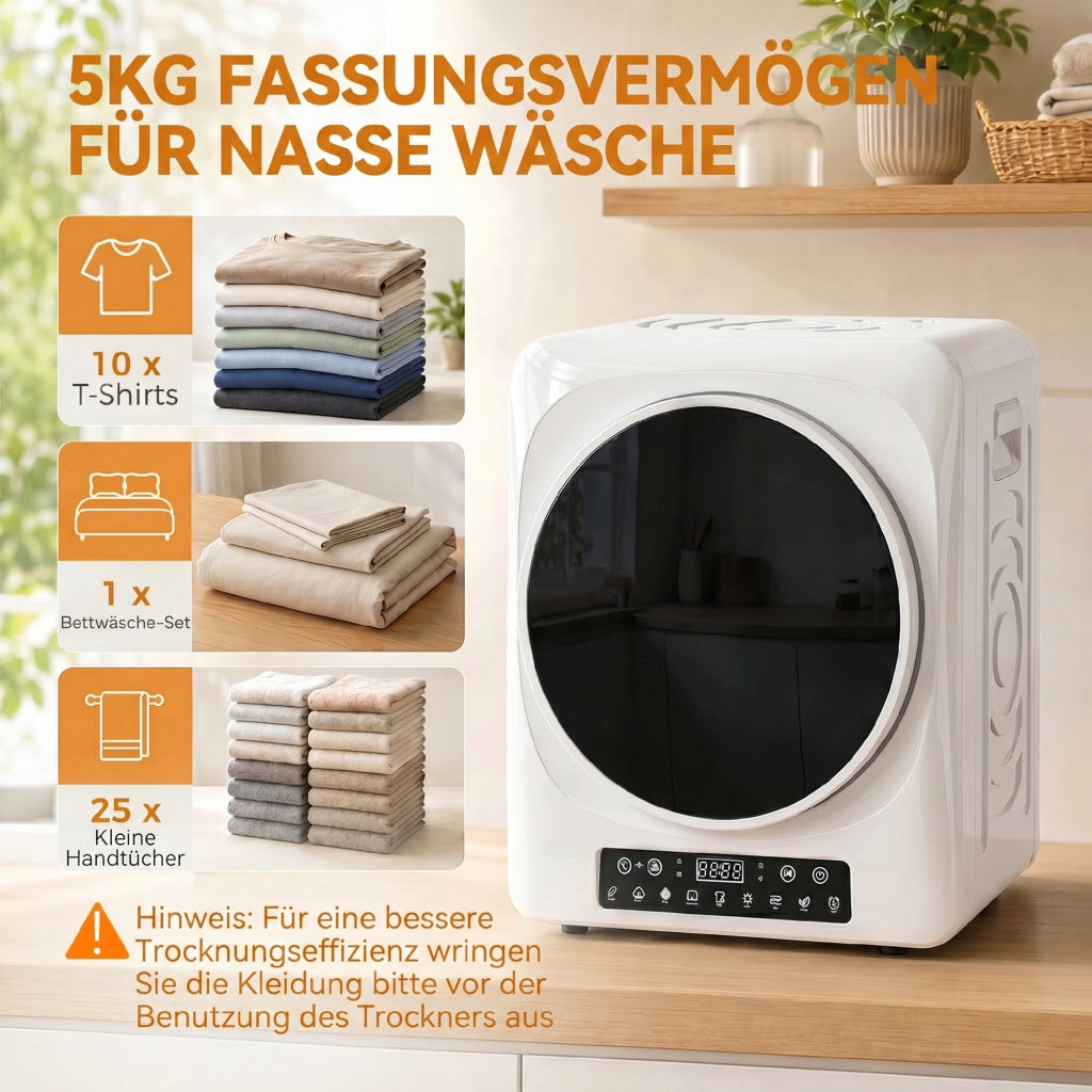 Asciugatrice ad Aria Calda Portatile 1000W ¨C Minimal ¨C Bianco