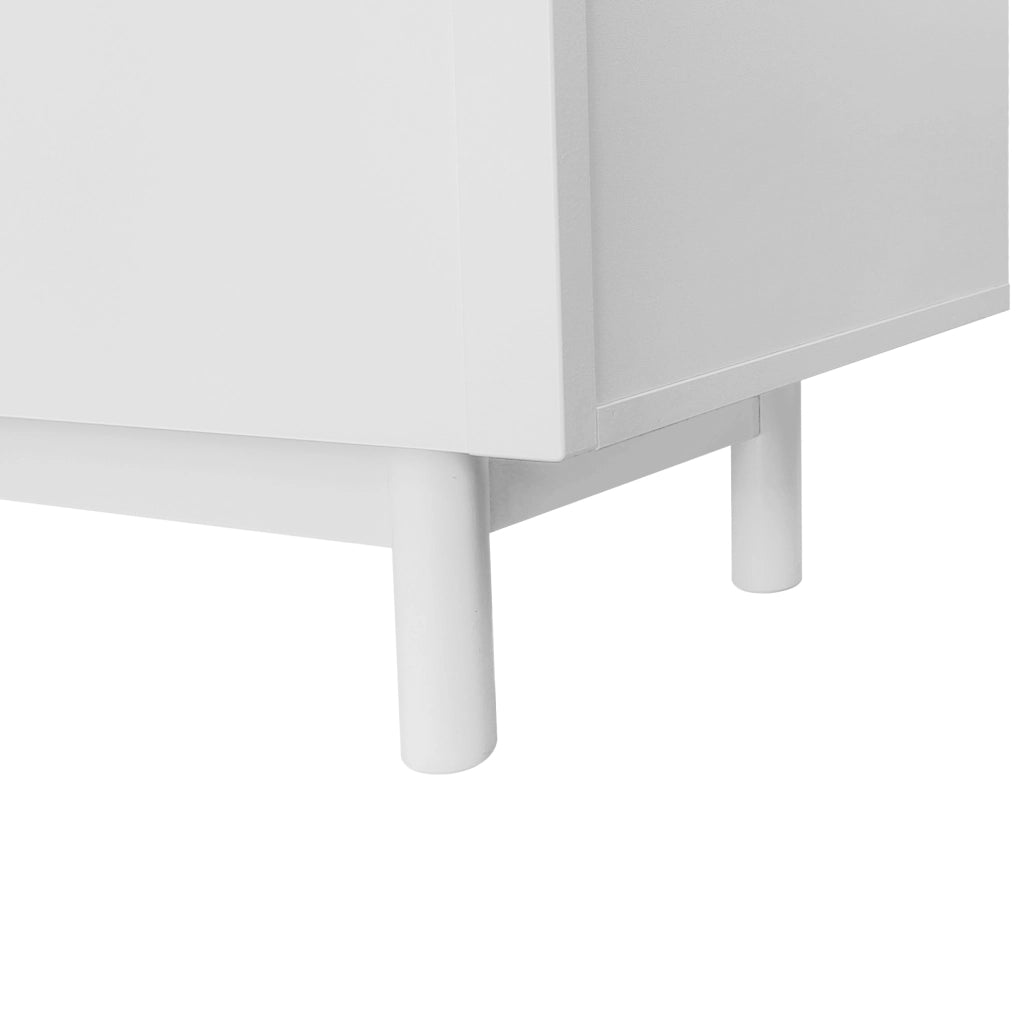 Mobile TV ULEVR 175x38x56 cm con 4 ante push-to-open e ripiani regolabili, bianco