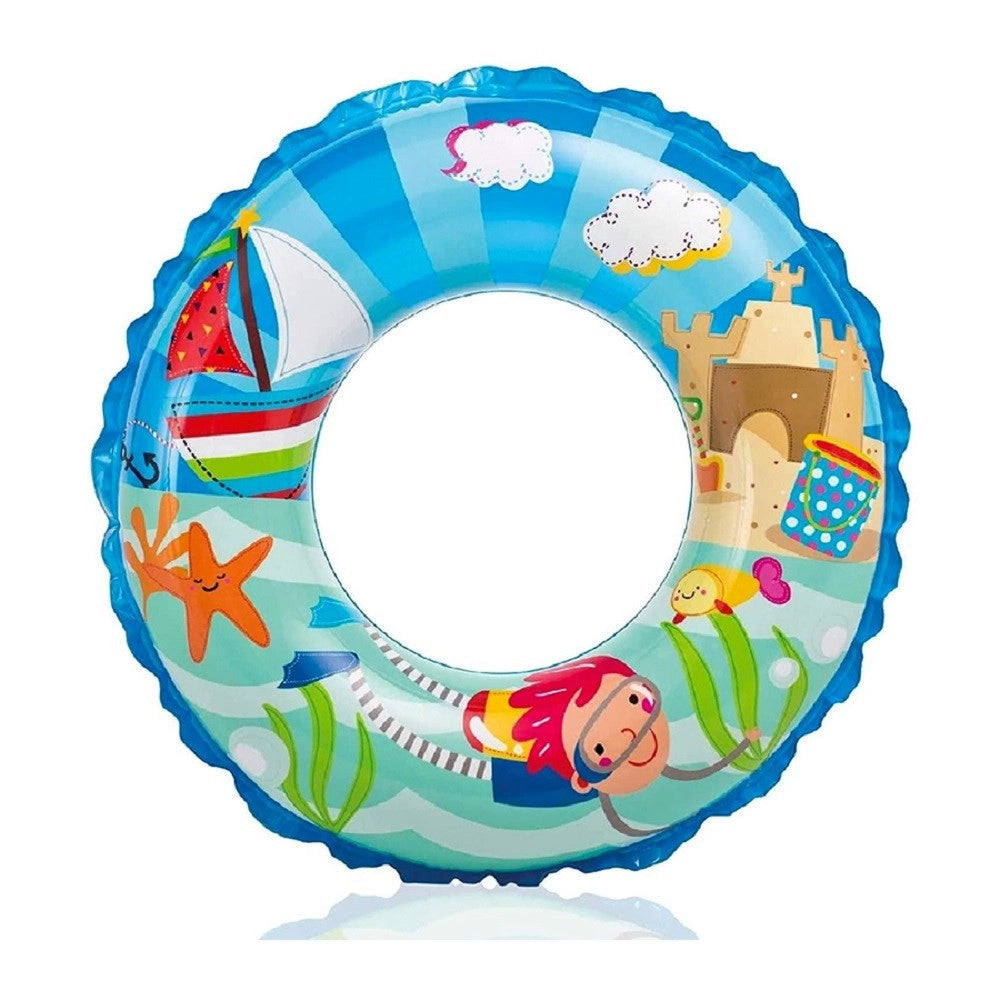 Trade Shop - Salvagente Gonfiabile Fondo Marino 61 Cm Bambini 6-10 Anni Varie Fantasie 59242 -
