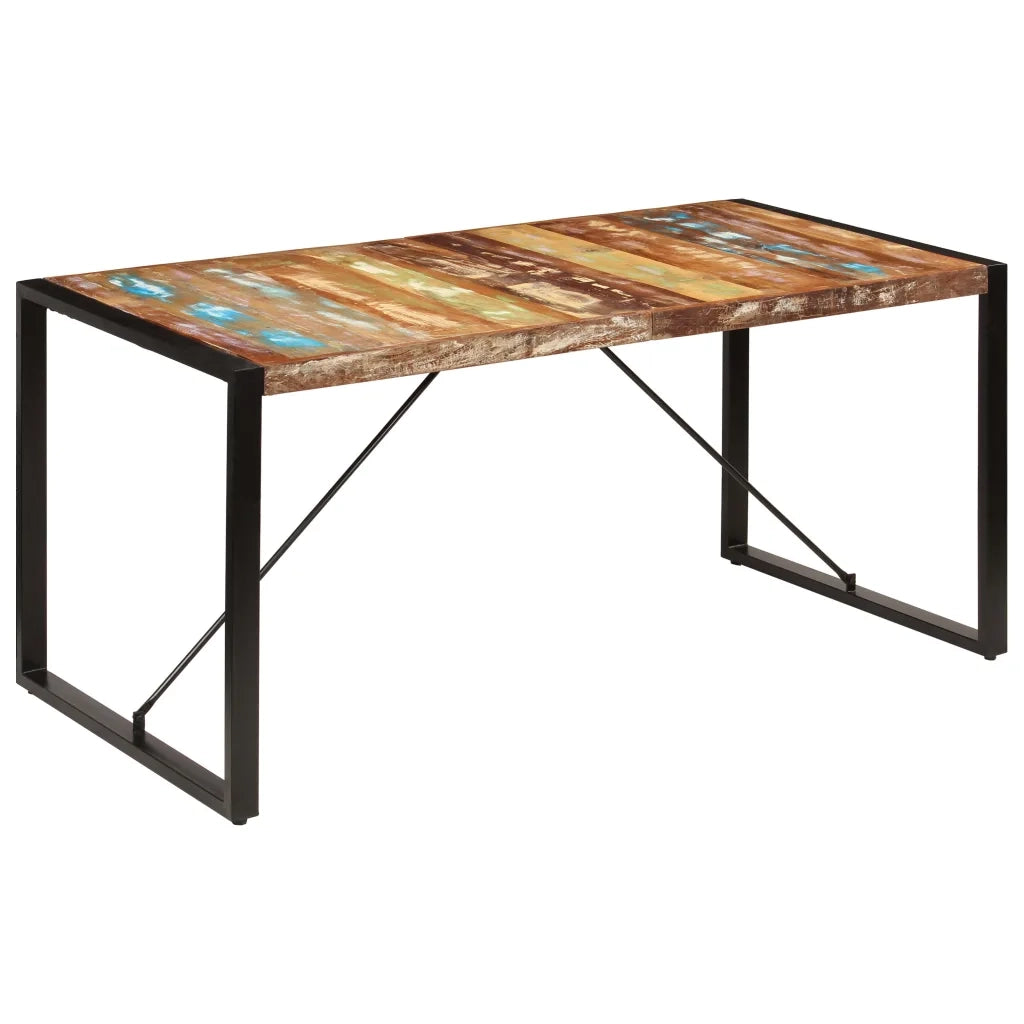 Tavolo da Pranzo 160x80x75 cm in Legno Massello di Recupero 247418