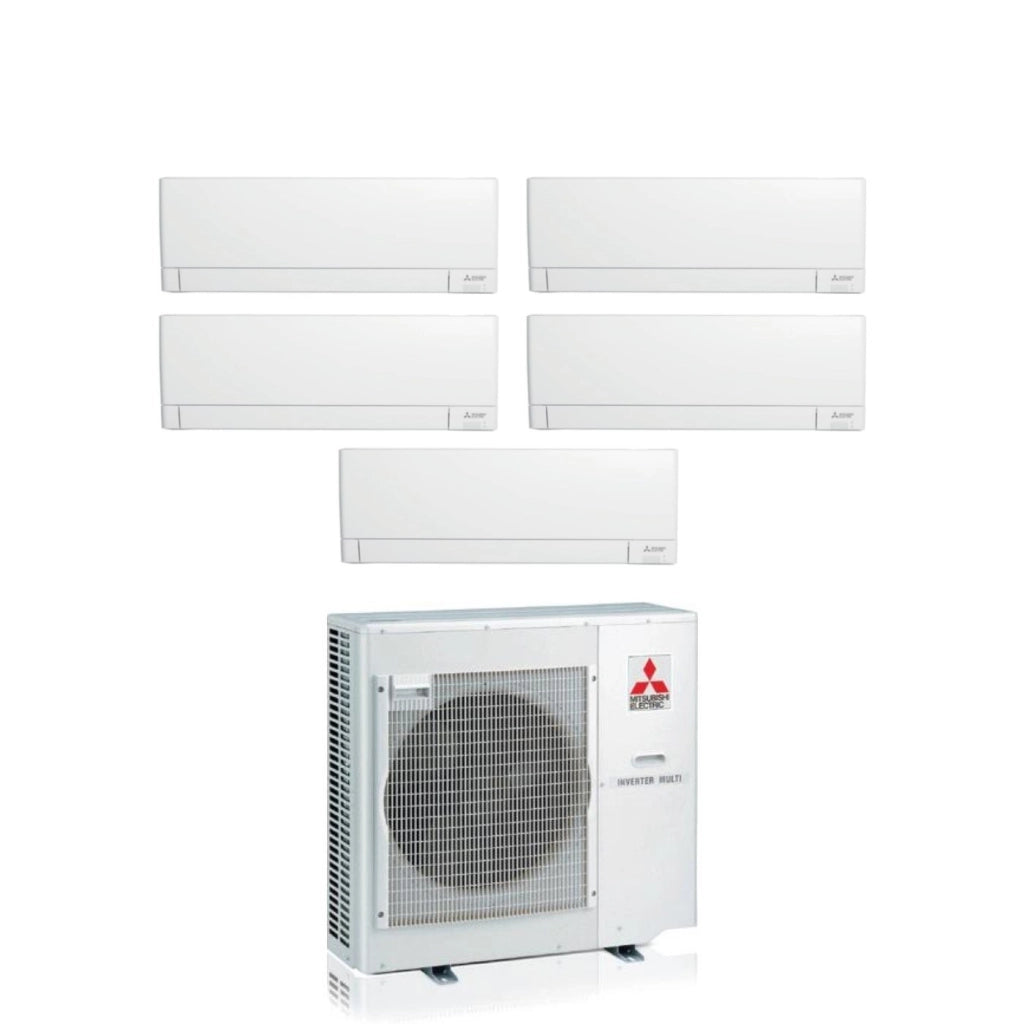 Climatizzatore Condizionatore Mitsubishi Electric Penta Split Inverter Linea Plus serie MSZ-AY 9+9+9+9+18 con MXZ-5F102VF R-32 Wi-Fi Integrato 9000+9000+9000+9000+18000
