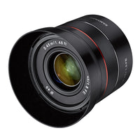 Obiettivo fotografico AF 45 mm compatibile con Sony FE, per full-frame e APS-C, Lunghezza focale fissa, autofocus e angolo di campo di 53°